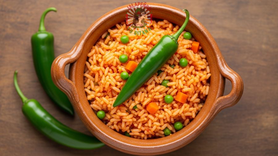Arroz Rojo Mexicano con Serrano