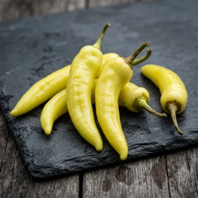 Chile banana dulce fresco amarillo de cultivo propio que no pica, a granel en Jalapeños Tu Gitana
