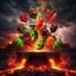 Lote El Sacrificio a los Dioses con 12 chiles superpicantes frescos: Carolina Reaper, Hulk Reaper y habaneros mexicanos