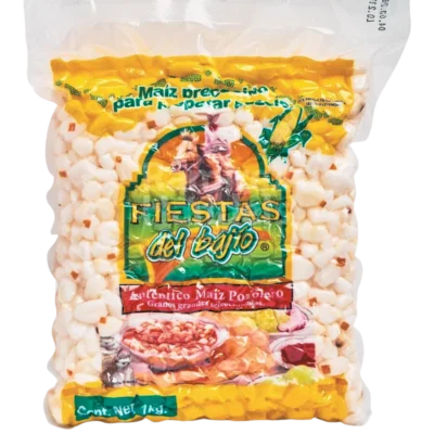 Maíz Pozolero Fiestas del Bajío 1 kg bolsa — maíz blanco seco nixtamalizado tradicional mexicano para pozole auténtico
