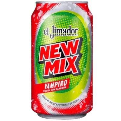 New Mix Vampiro tequila El Jimador 350ml lata — cóctel mexicano rojo listo para beber 5% vol.