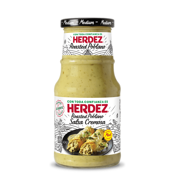 Salsa Cremosa de Chile Poblano Asado Mexicana Herdez 434g