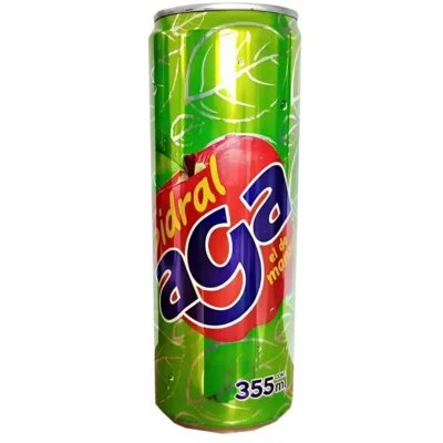 Sidral Aga 355ml lata — refresco de manzana mexicano clásico sin cafeína