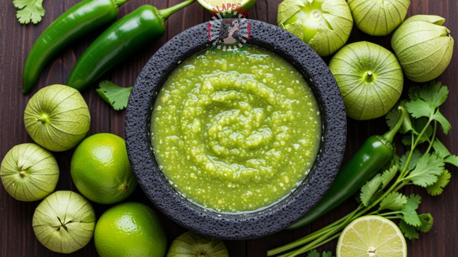 Salsa Verde Cruda con Serrano y Tomatillo