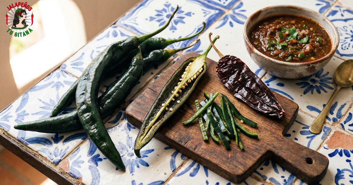 Chile chilaca mexicano fresco cultivado en Valencia - Jalapeños Tu Gitana