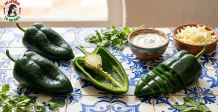 Chile poblano mexicano fresco para rellenos y rajas cultivado en Valencia